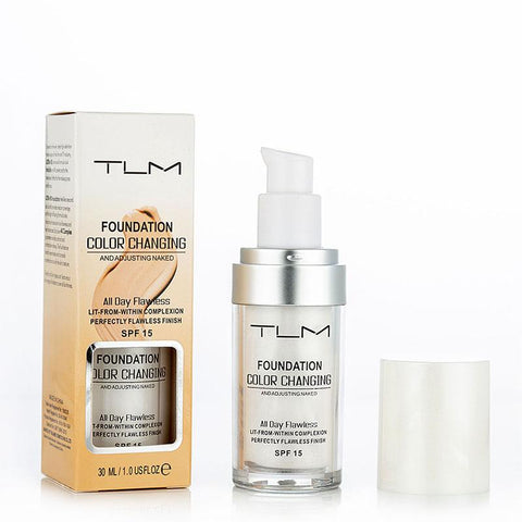 TML 30ml Color Changing Liquid Foundation Makeup Base Nude Face Cover Concealer Long Lasting Makeup Gift