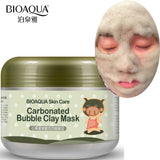 BIOAQUA Black Pig Carbonated Bubble Face Mask Clay Facial Mask Deep Pore Clean Whitening Skin Moisturizer Anti Aging Skin Care