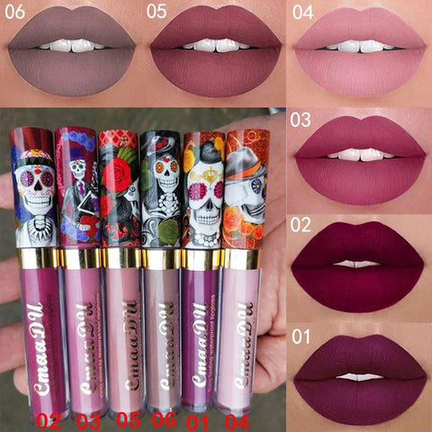 New Brand 6 Colors Matte Liquid Lipstick Waterproof Velvet Lip Stick Women Beauty Nude Lip Gloss Long Lasting Cosmetics Kit
