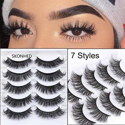 5 3D Natural Faux Eyelashes