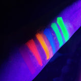 Neon Powder Pigments Eyeshadow Palette Bright Eye Shadow Pallete Fluorescent Matte Mica Dye Luminous Colorant Body Makeup Set