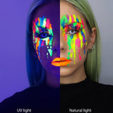 Neon Powder Pigments Eyeshadow Palette Bright Eye Shadow Pallete Fluorescent Matte Mica Dye Luminous Colorant Body Makeup Set