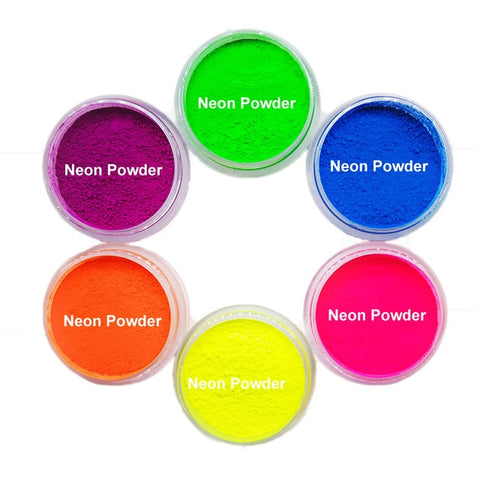 Neon Powder Pigments Eyeshadow Palette Bright Eye Shadow Pallete Fluorescent Matte Mica Dye Luminous Colorant Body Makeup Set