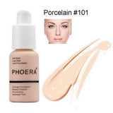PHOERA Soft Matte Light Cream Long Lasting Liquid Face Foundation Makeup Coverage Foundation Natural Oil Control Maquiagem New
