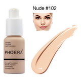 PHOERA Soft Matte Light Cream Long Lasting Liquid Face Foundation Makeup Coverage Foundation Natural Oil Control Maquiagem New