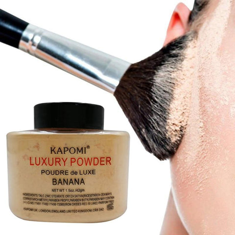 Women Banana  Matte Face Smooth Loose Powder Whitening Oil Control Luxury Face Powder Foundation Beauty Makeup Long Lasting