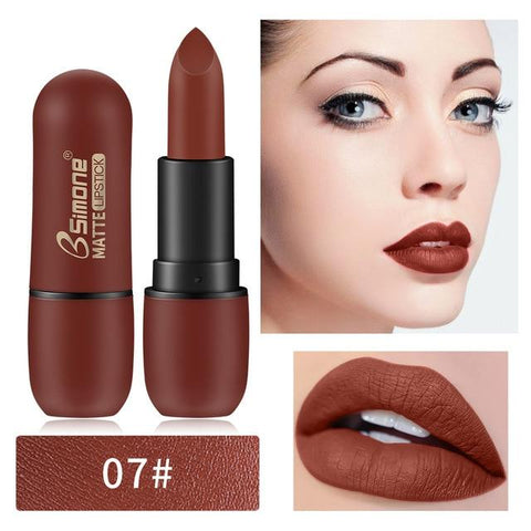 Matte Lipstick Cosmetic Waterproof Long Lasting Pigment Velvet Sexy Lip Non-stick cup does not fade Lipstick new 2019 TSLM1