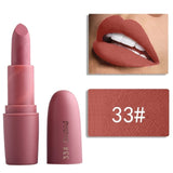 Miss Rose Matte Lipstick Batom Mate Makeup Waterproof Sexy Red Lip Tint Mate Long Lasting Nude Pigment Vitamin Velvet Lip Stick