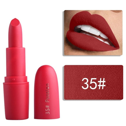 Miss Rose Matte Lipstick Batom Mate Makeup Waterproof Sexy Red Lip Tint Mate Long Lasting Nude Pigment Vitamin Velvet Lip Stick