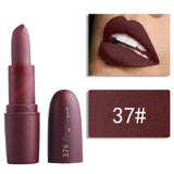 Miss Rose Matte Lipstick Batom Mate Makeup Waterproof Sexy Red Lip Tint Mate Long Lasting Nude Pigment Vitamin Velvet Lip Stick