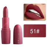 Miss Rose Matte Lipstick Batom Mate Makeup Waterproof Sexy Red Lip Tint Mate Long Lasting Nude Pigment Vitamin Velvet Lip Stick