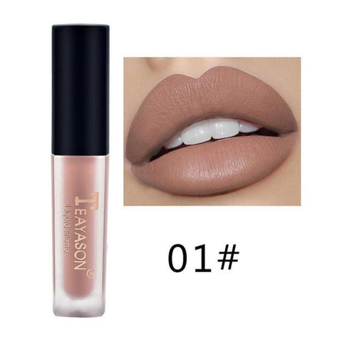 Moisturizing Matte Lip Gloss Nude Lipstick Waterproof Lasting Lipstick Lip Tint Easy To Wear Liquid Makeup 12 Colors