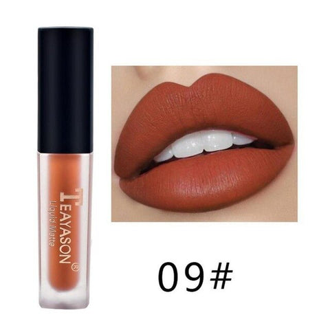 Moisturizing Matte Lip Gloss Nude Lipstick Waterproof Lasting Lipstick Lip Tint Easy To Wear Liquid Makeup 12 Colors