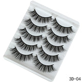 5Pairs 3D Faux Mink Hair False Eyelashes Natural/Thick Long Eye Lashes Wispy Makeup Beauty Extension Tools