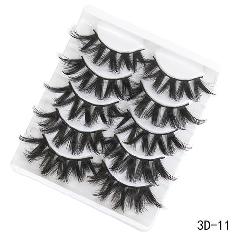 5Pairs 3D Faux Mink Hair False Eyelashes Natural/Thick Long Eye Lashes Wispy Makeup Beauty Extension Tools