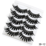 5Pairs 3D Faux Mink Hair False Eyelashes Natural/Thick Long Eye Lashes Wispy Makeup Beauty Extension Tools