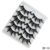 5Pairs 3D Faux Mink Hair False Eyelashes Natural/Thick Long Eye Lashes Wispy Makeup Beauty Extension Tools