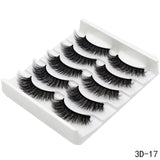 5Pairs 3D Faux Mink Hair False Eyelashes Natural/Thick Long Eye Lashes Wispy Makeup Beauty Extension Tools