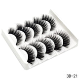 5Pairs 3D Faux Mink Hair False Eyelashes Natural/Thick Long Eye Lashes Wispy Makeup Beauty Extension Tools