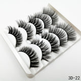 5Pairs 3D Faux Mink Hair False Eyelashes Natural/Thick Long Eye Lashes Wispy Makeup Beauty Extension Tools