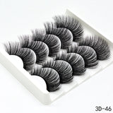 5Pairs 3D Faux Mink Hair False Eyelashes Natural/Thick Long Eye Lashes Wispy Makeup Beauty Extension Tools