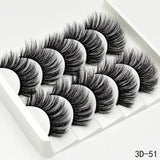 5Pairs 3D Faux Mink Hair False Eyelashes Natural/Thick Long Eye Lashes Wispy Makeup Beauty Extension Tools