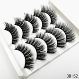 5Pairs 3D Faux Mink Hair False Eyelashes Natural/Thick Long Eye Lashes Wispy Makeup Beauty Extension Tools