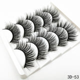 5Pairs 3D Faux Mink Hair False Eyelashes Natural/Thick Long Eye Lashes Wispy Makeup Beauty Extension Tools