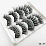 5Pairs 3D Faux Mink Hair False Eyelashes Natural/Thick Long Eye Lashes Wispy Makeup Beauty Extension Tools