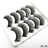 5Pairs 3D Faux Mink Hair False Eyelashes Natural/Thick Long Eye Lashes Wispy Makeup Beauty Extension Tools