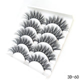 5Pairs 3D Faux Mink Hair False Eyelashes Natural/Thick Long Eye Lashes Wispy Makeup Beauty Extension Tools