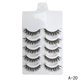 5Pairs 3D Faux Mink Hair False Eyelashes Natural/Thick Long Eye Lashes Wispy Makeup Beauty Extension Tools
