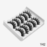 SEXYSHEEP 5Pairs 3D Mink Hair False Eyelashes Natural/Thick Long Eye Lashes Wispy Makeup Beauty Extension Tools