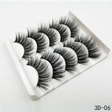 5Pairs 3D Faux Mink Hair False Eyelashes Natural/Thick Long Eye Lashes Wispy Makeup Beauty Extension Tools
