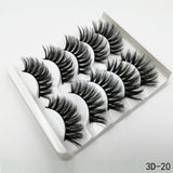 5Pairs 3D Faux Mink Hair False Eyelashes Natural/Thick Long Eye Lashes Wispy Makeup Beauty Extension Tools