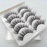 5Pairs 3D Faux Mink Hair False Eyelashes Natural/Thick Long Eye Lashes Wispy Makeup Beauty Extension Tools