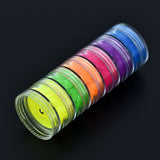 6 Colors Fluorescent Neon Powder Eyeshadow Glitter Matte Shimmer Glow In Dark Eye Shadow Matte Cosmetics Beauty Makeup
