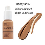 PHOERA Soft Matte Light Cream Long Lasting Liquid Face Foundation Makeup Coverage Foundation Natural Oil Control Maquiagem