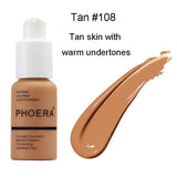 PHOERA Soft Matte Light Cream Long Lasting Liquid Face Foundation Makeup Coverage Foundation Natural Oil Control Maquiagem