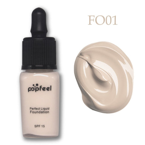 Liquid Foundation Invisible Full Coverage Make Up Concealer Whitening Moisturizer Waterproof Makeup Foundation SPF15 Sun