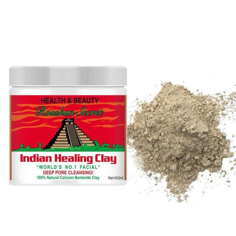 Skin Care Indian Healing Clay Face Mask Blackhead Remover Deep Cleansing Brightens Skin Tone Shrink Pores Moisturizing Masks